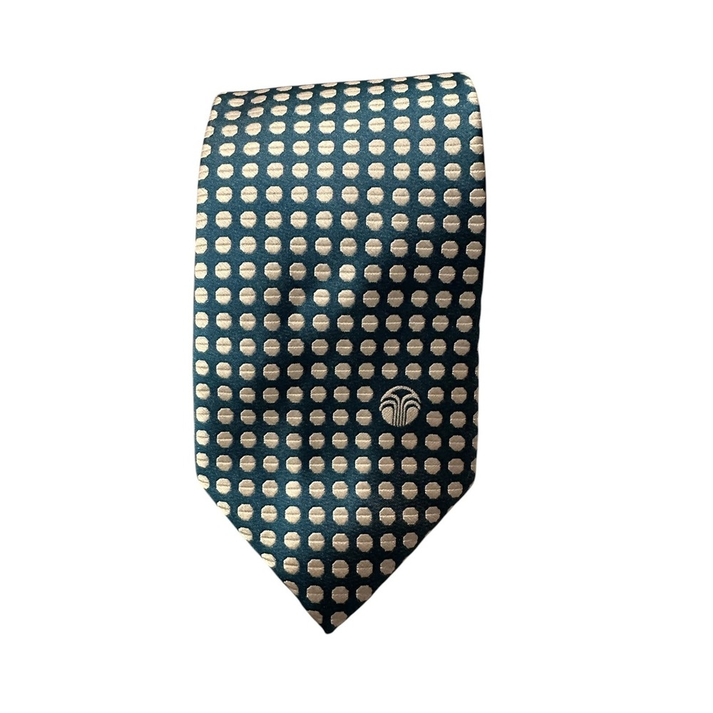 Nu Skin Corporate Tie Blue With Logos 100% Silks Handmade Rare Vintage Style EUC